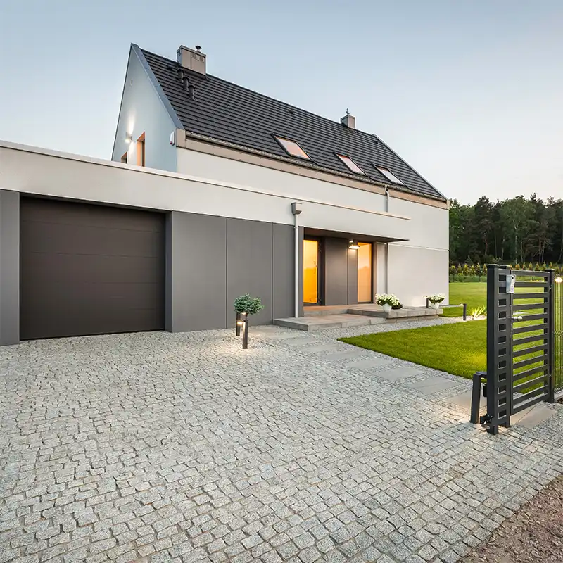 Modern block paved driveway installation in Kent