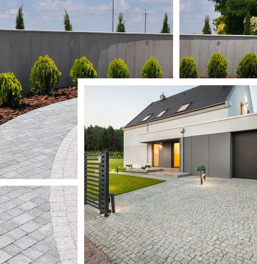 Modern block paved driveway installation in Kent